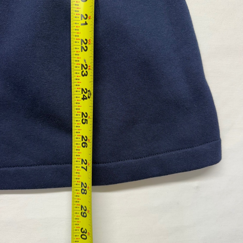 Chan Luu Pinch Waist Cardigan 1 Navy Cotton Fleece Hook Eye Balloon Sleeve - Picture 10 of 12